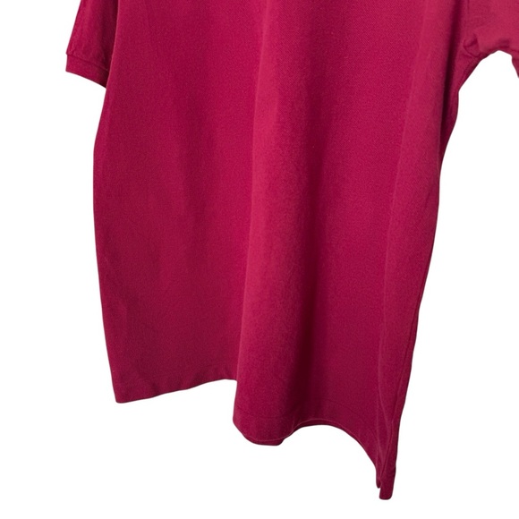 Lacoste Men's Polo Shirt Red Size L Short Sleeve Casual Collared Cotton 2 Button - Picture 7 of 11